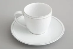 Jille, Tasse Et Soucoupe, Ceramique, Blanc, M, 150Ml