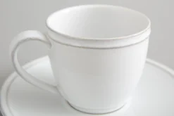 Jille, Tasse Et Soucoupe, Ceramique, Blanc, M, 150Ml