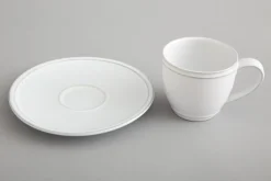 Jille, Tasse Et Soucoupe, Ceramique, Blanc, M, 150Ml