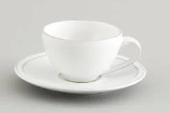 Jille, Tasse Et Soucoupe, Ceramique, Blanc, S, 50Ml