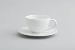 Jille, Tasse Et Soucoupe, Ceramique, Blanc, L, 200Ml