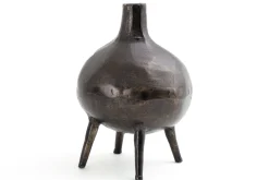 Jiven, Vase, Metal, Noir
