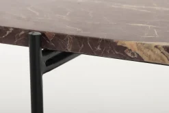 Karina, Table Basse, Marbre Et Metal, Rouge