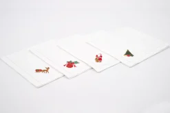 Karoli, Serviette, Broderie, Lot De 4