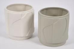 Laurena, Vase, Ceramique, Gris, S