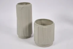 Laurena, Vase, Ceramique, Gris, S