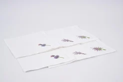 Lavande, Serviette, Broderie, Lot De 6
