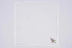 Lavande, Serviette, Broderie, Lot De 6