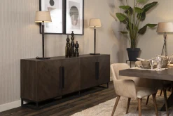 Lindro, Abat-Jour, Naturel Et Argent, Cylindre, 40 Cm