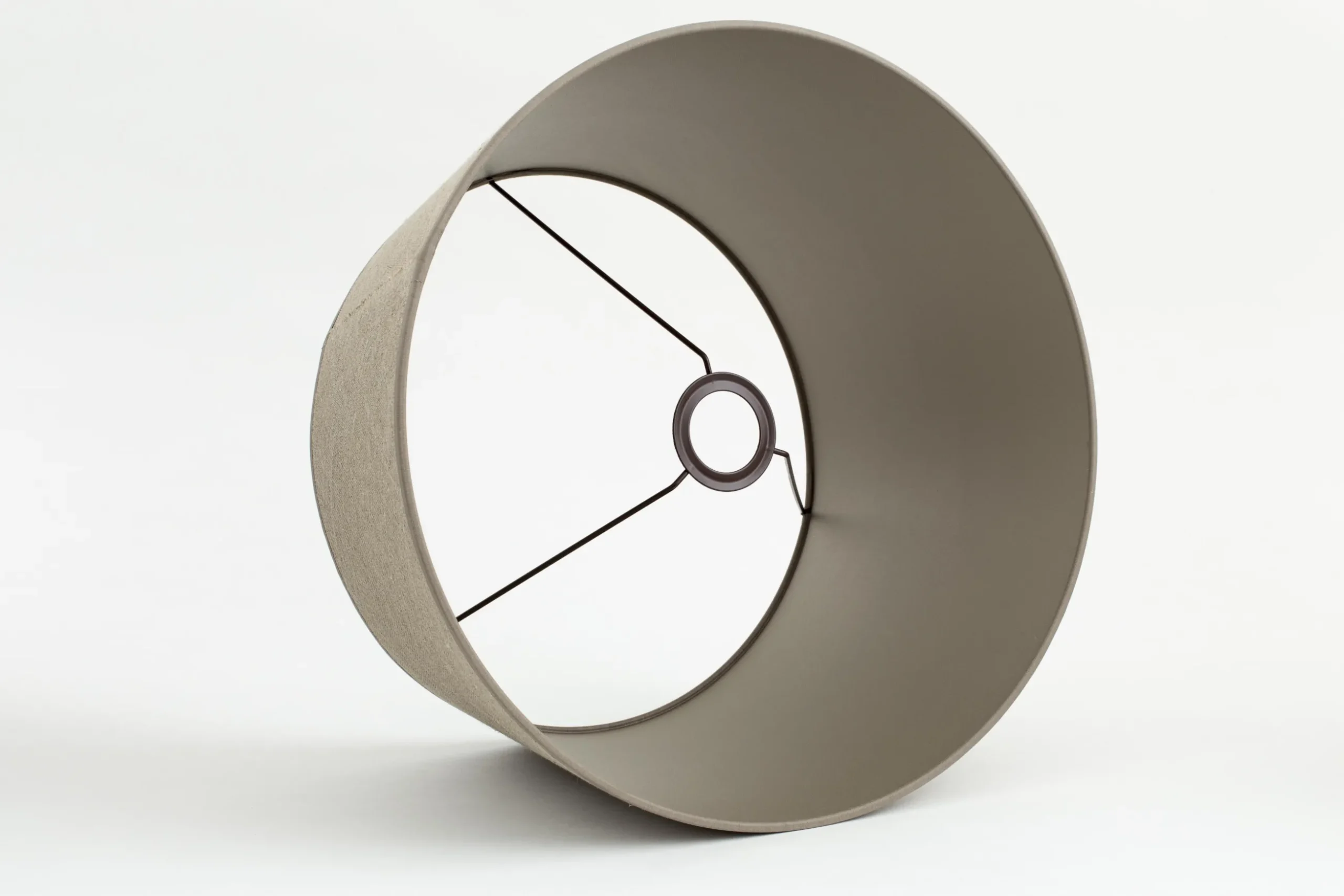 Lindro, Abat-Jour, Naturel Et Argent, Cylindre, 40 Cm