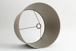 Lindro, Abat-Jour, Naturel Et Argent, Cylindre, 50 Cm