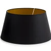 Lindro, Abat-Jour, Noir Et Dore, Cylindre, 40 Cm