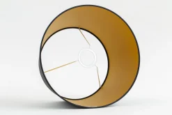 Lindro, Abat-Jour, Noir Et Or, Cylindre, 30 Cm