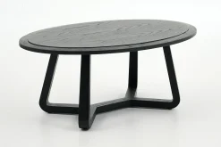 Livy, Table Basse, Ovale, Noir, S