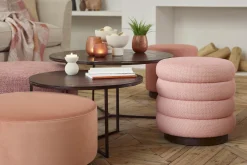 Lucas, Pouf, Rotatif, O 60, Rose