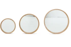 Lucente, Miroir, Chene, Rond, 33Cm