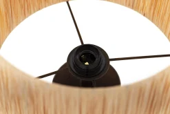 Maeve, Lampe De Table Avec Abat-Jour, Bois Et Raphia