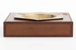 Manhattan, Cendrier, Cuir Marron