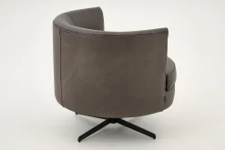 Marchetti, Fauteuil, Cuir Noir, Rotatif