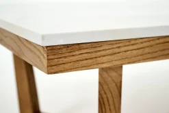 Marnix, Table Basse, Chene Et Pierre, 90X90