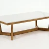 Marnix, Table Basse, Chene Et Pierre, 140X70