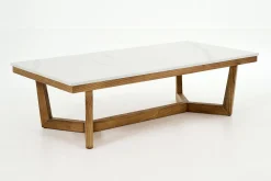 Marnix, Table Basse, Chene Et Pierre, 140X70