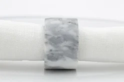 Maureen, Rond De Serviette, Marbre, Blanc