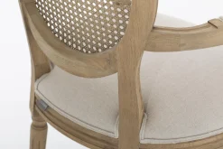 Medy, Fauteuil, Chene, Lin Naturel