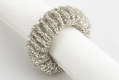 Meina, Rond De Serviette, Perles, Argent