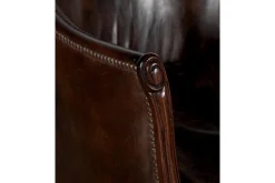 Melbury, Fauteuil Club, Marron Fonce, Cuir