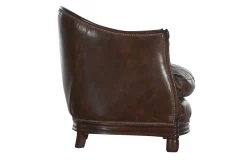 Melbury, Fauteuil Club, Marron Fonce, Cuir