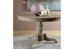 Milan, Table A Manger, Ronde, Bois Recycle, 120 Cm, Modele 2