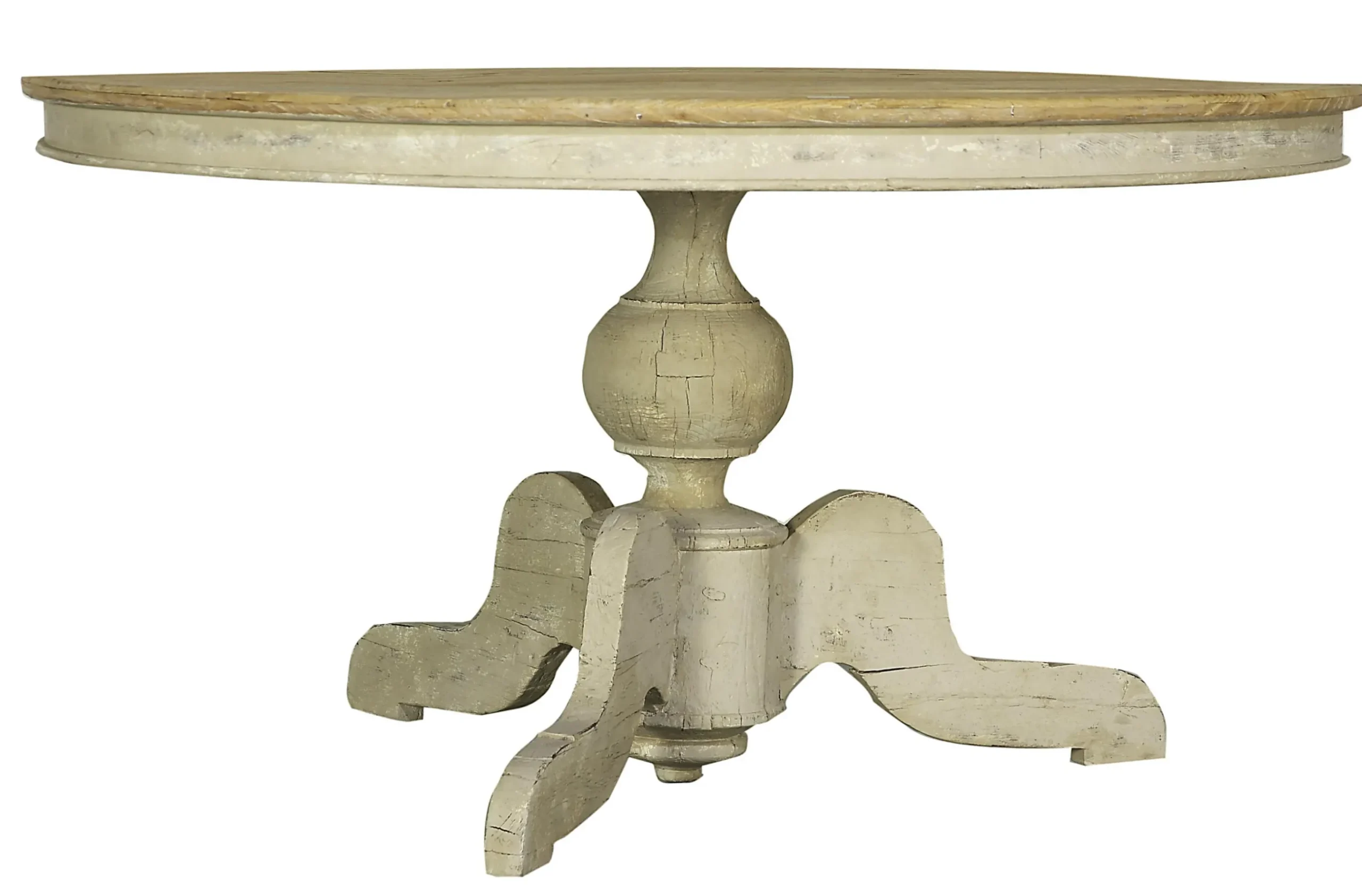 Milan, Table A Manger, Ronde, Bois Recycle, 140 Cm, Modele 1