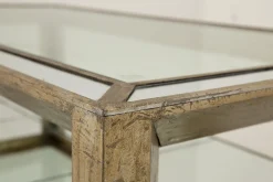 Mitchell, Table Basse, Rectangulaire, Verre Miroir Et Bois, 160X80