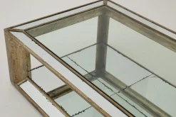 Mitchell, Table Basse, Rectangulaire, Verre Miroir Et Bois, 160X80