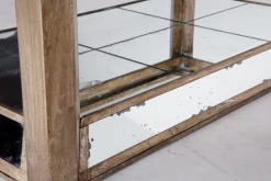 Mitchell, Table Basse, Rectangulaire, Verre Miroir Et Bois, 120X70