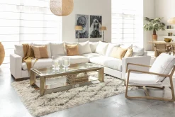 Mitchell, Table Basse, Rectangulaire, Verre Miroir Et Bois, 120X70