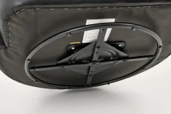 Nelia, Fauteuil, Cuir Noir, Rotatif