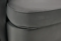 Nelia, Fauteuil, Cuir Noir, Rotatif