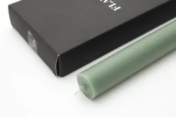 Nell, Bougie De Table, Couleur Vert Olive, Lot De 4