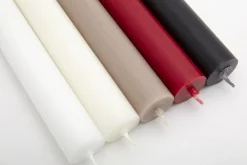 Nell, Bougie De Table, Couleur Rouge, Lot De 4