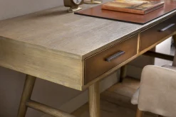Nontemar, Bureau, Bois Et Laiton