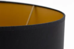 Ovale, Abat-Jour, Noir Et Or, Ovale, 35 Cm