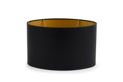 Ovale, Abat-Jour, Noir Et Or, Ovale, 30 Cm