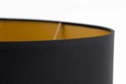 Ovale, Abat-Jour, Noir Et Or, Ovale, 30 Cm