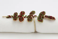 Rawas, Rond De Serviette, Perles, Feuille