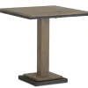Rendus, Table De Bistrot, Chene Patine Et Fer, 80 Cm