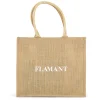 Shopper Flamant, Sac Shopping, Jute, Naturel