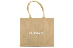 Shopper Flamant, Sac Shopping, Jute, Naturel