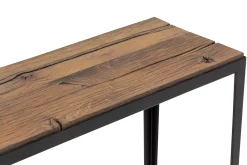 Thibaut, Table Console, Bois Et Metal